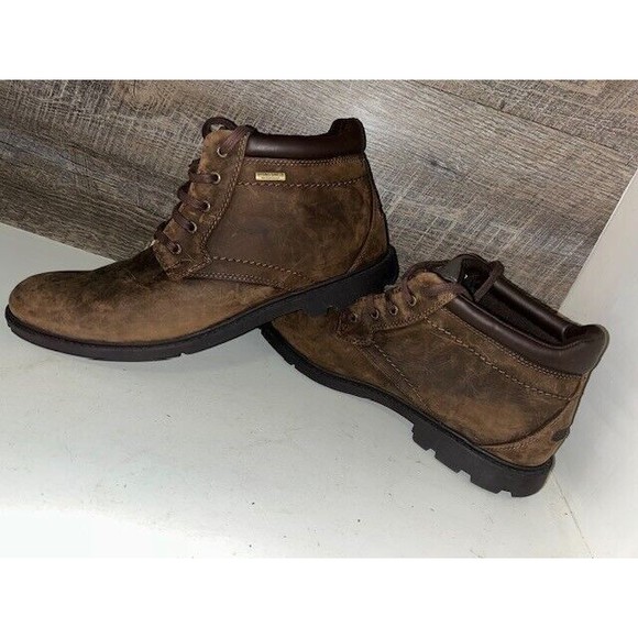 Rockport Shoes Men Size 11.5 M Brown Hydro Shield Waterproof Leather TruTECH - Picture 4 of 9